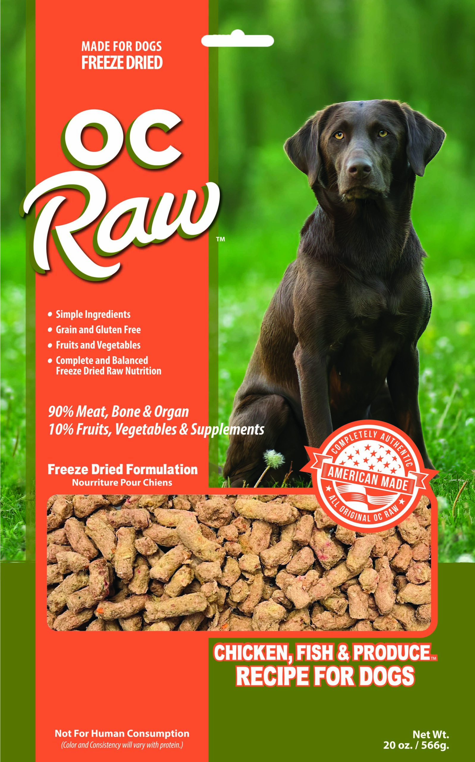 CHICKEN, FISH & PRODUCE ~ 20 oz Freeze Dried Meaty Rox - Image 3