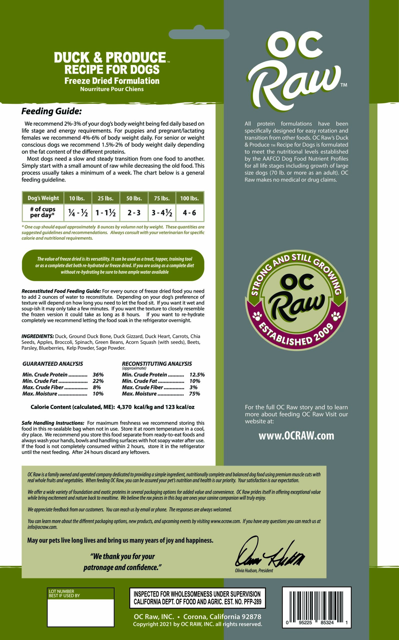 DUCK & PRODUCE ~ 20 oz Freeze Dried Meaty Rox - Image 4