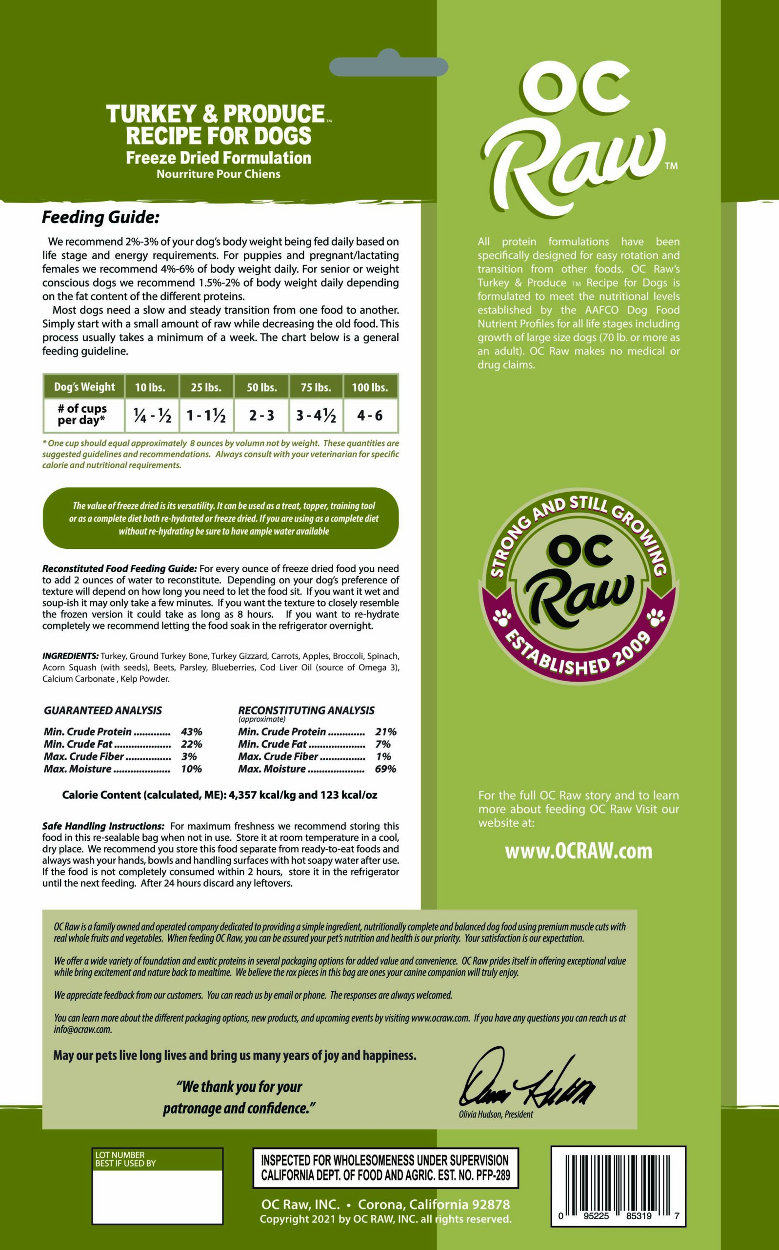 Turkey & PRODUCE ~ 20 oz Freeze Dried Meaty Rox - Image 4