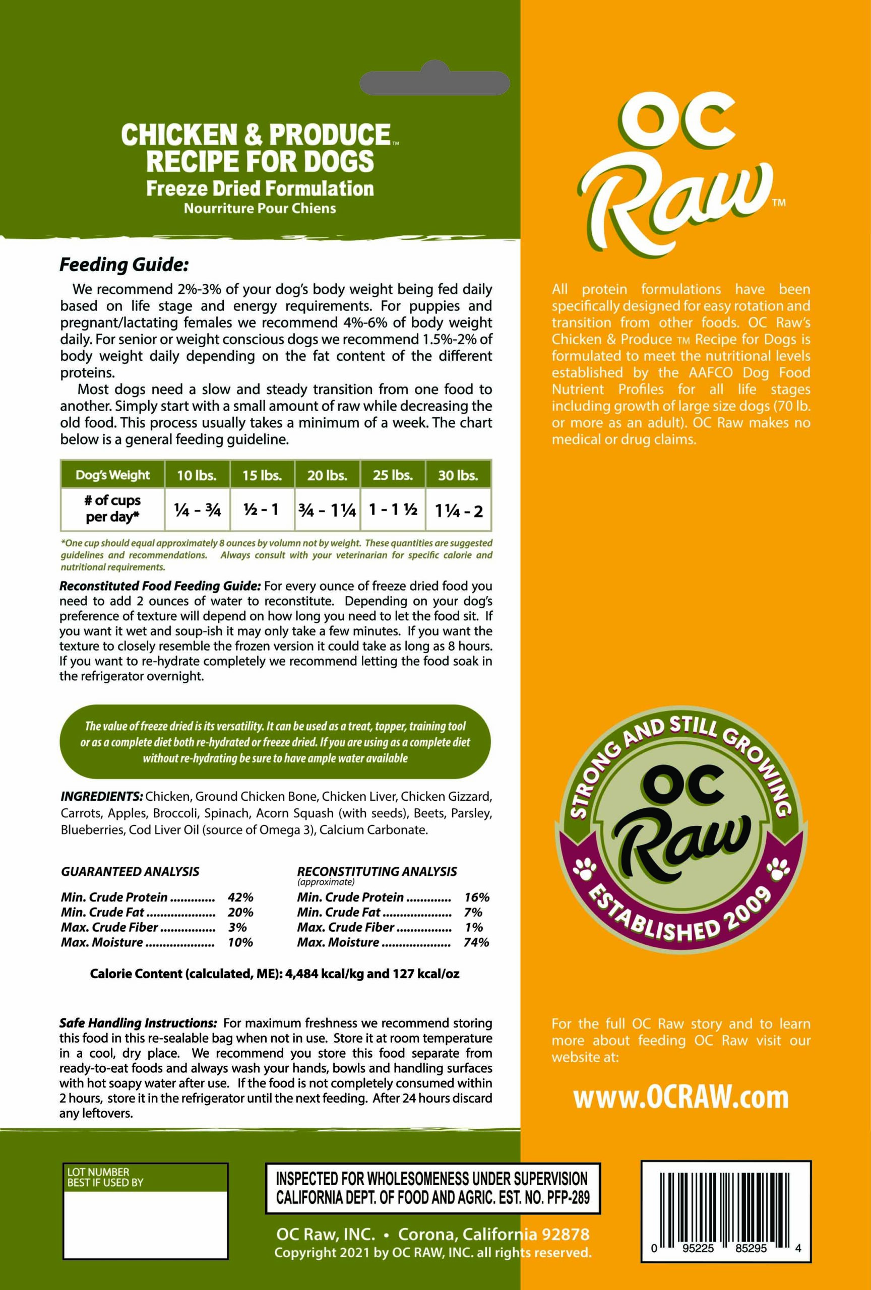 CHICKEN & PRODUCE ~ 5.5 oz Freeze Dried Meaty Rox - Image 4