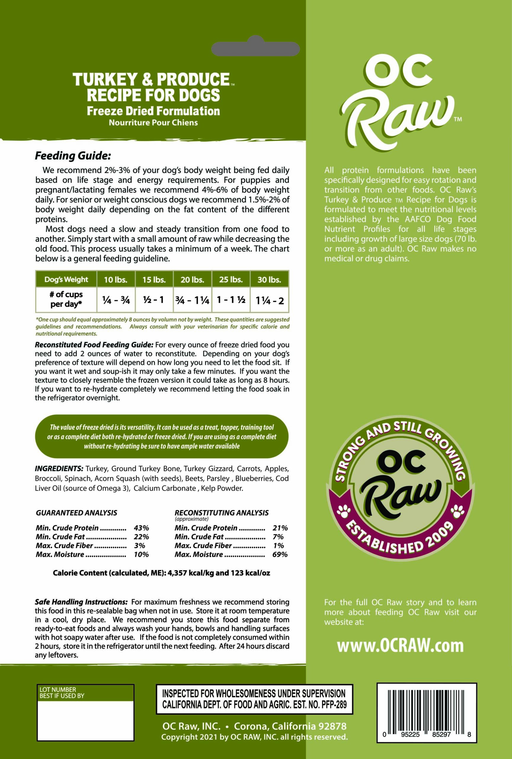 TURKEY & PRODUCE ~ 5.5 OZ FREEZE DRIED MEATY ROX - Image 4