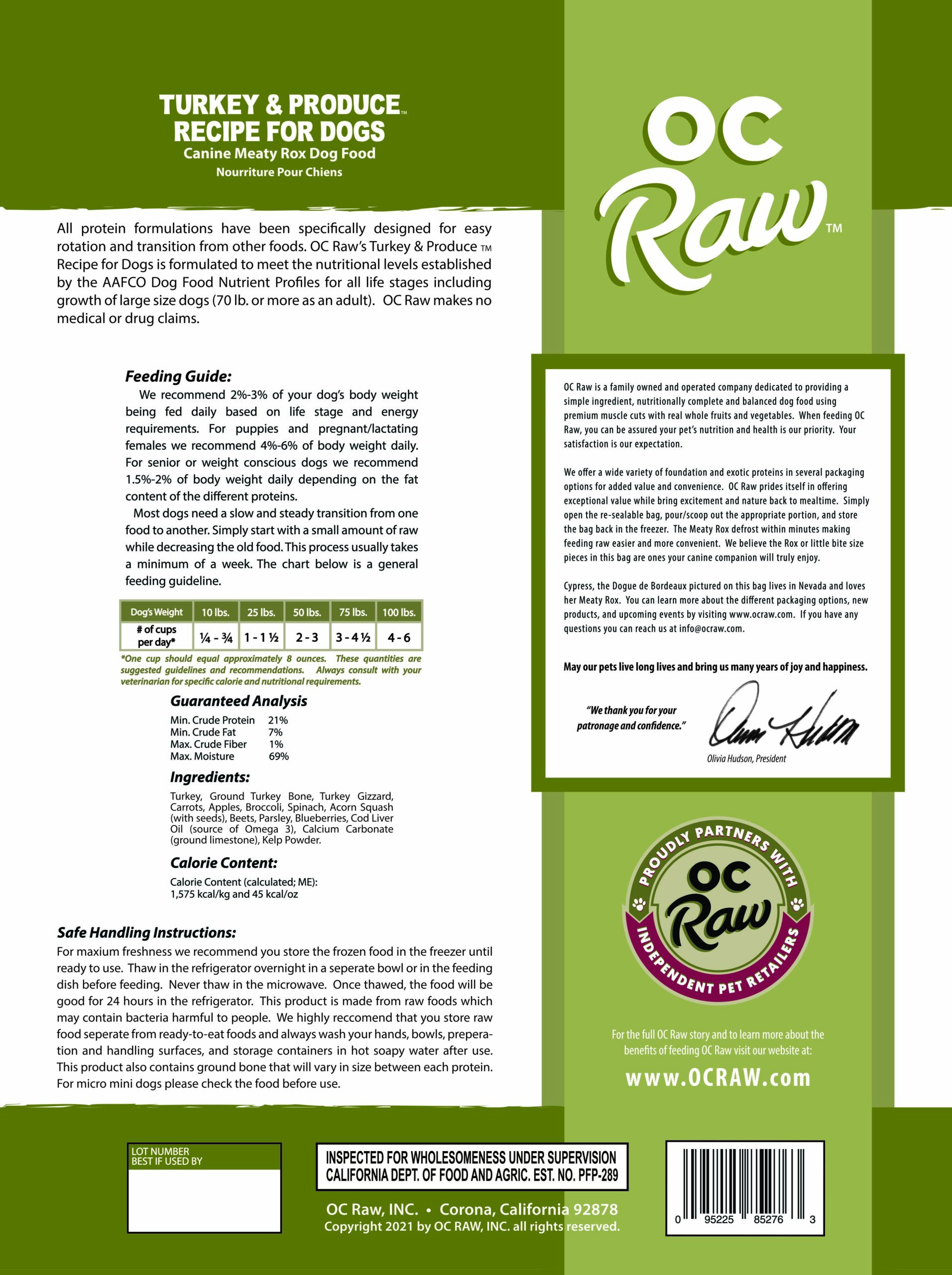 TURKEY & PRODUCE ~ 7# Meaty Rox - Image 4